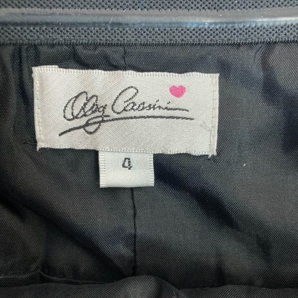 Oleg Cassini Color Block Silk Cocktail Dress - Picture 5 of 16